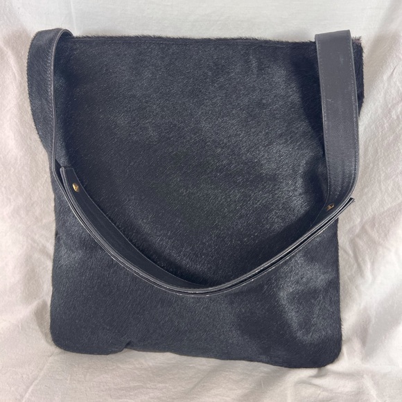 GIANNI VERSACE Rare Authentic Couture Medusa Black Calf Hair Made in Italy - Picture 7 of 17